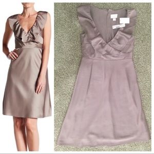 J.Crew Rosalind Tricotine Light Brown Dress Sz 6